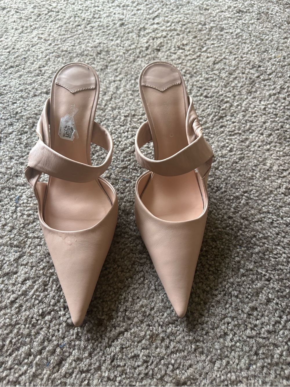 Tony Bianco Blush Pointed-Toe Slingback Mules